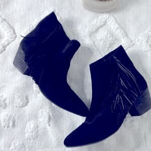 Seychelles Weekender By Anthropologie Black Suede Fringe Ankle Boots Size 9